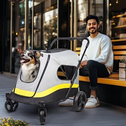 Carrito de paseo todoterreno para perros pequeños y medianos – Doble entrada