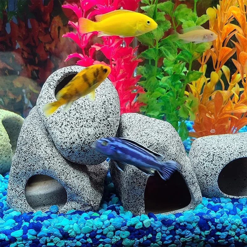Cueva Cerámica Decorativa para Peces de Acuario – Refugio Natural - imagen 4