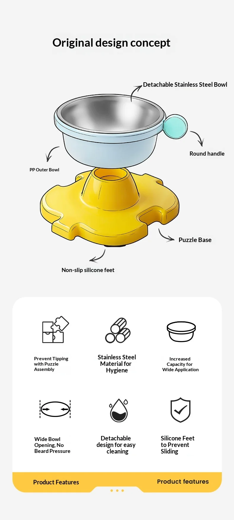 Protección para el cuello y estabilidad del comedero