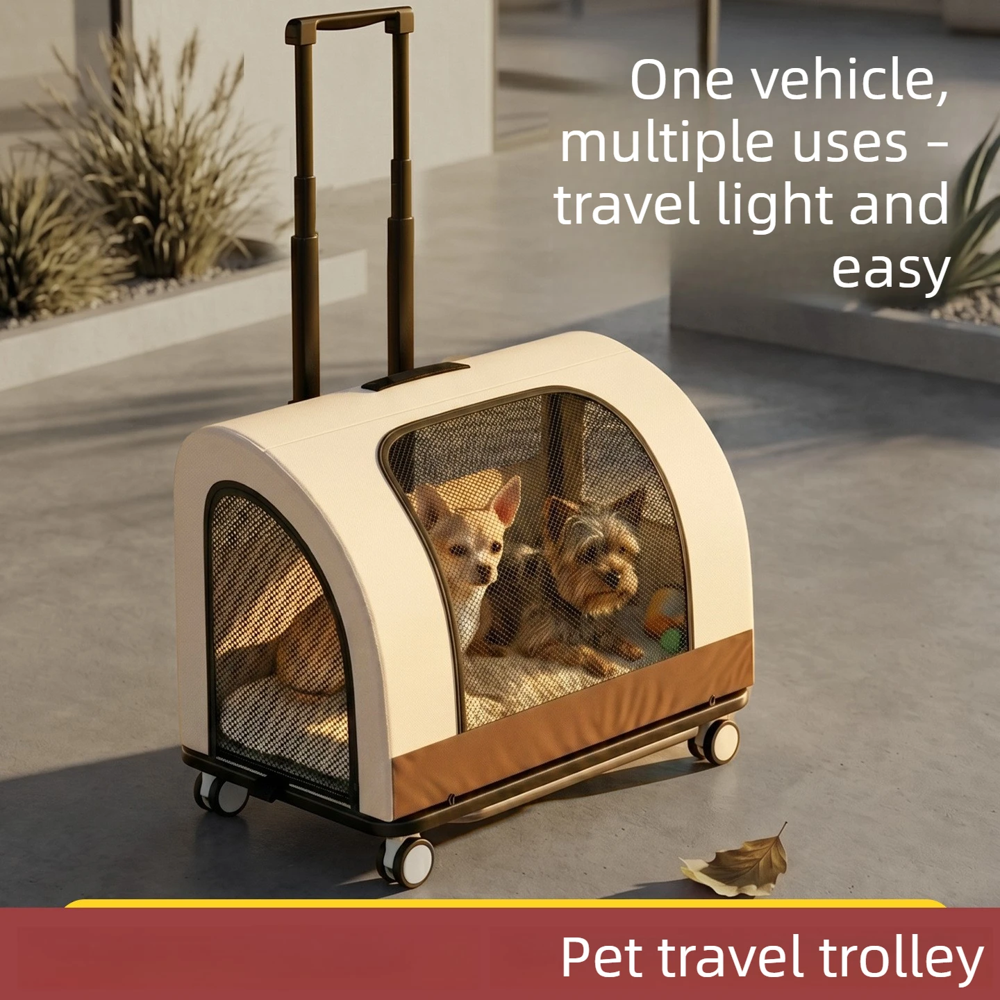 Mochila Maleta con Ruedas para Gatos y Perros Pequeños - imagen 2