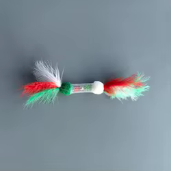 Juguete interactivo para gatos con pelota y plumas de colores