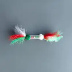 Juguete interactivo para gatos con pelota y plumas de colores