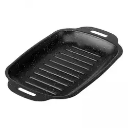 Plancha rectangular antiadherente con asa para camping y hogar