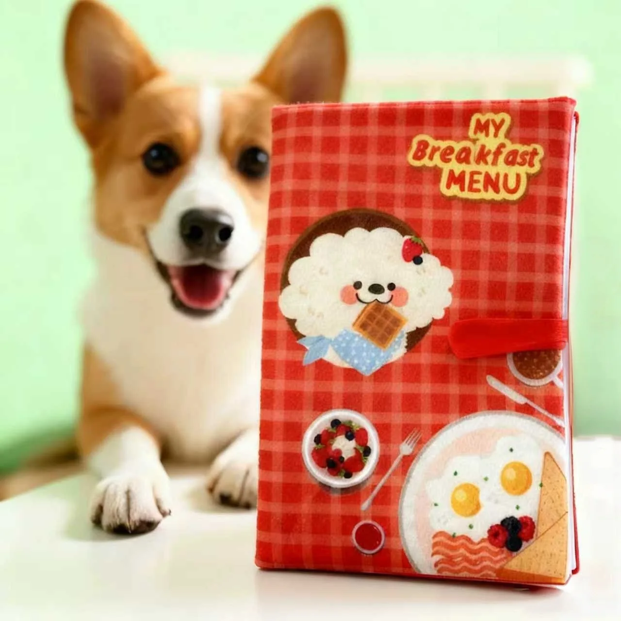 Juguete de peluche con sonido y olor a comida para perros Pomerania