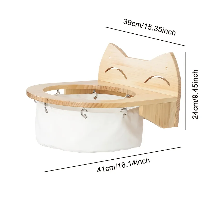 Detalle de estructura de madera para gato
