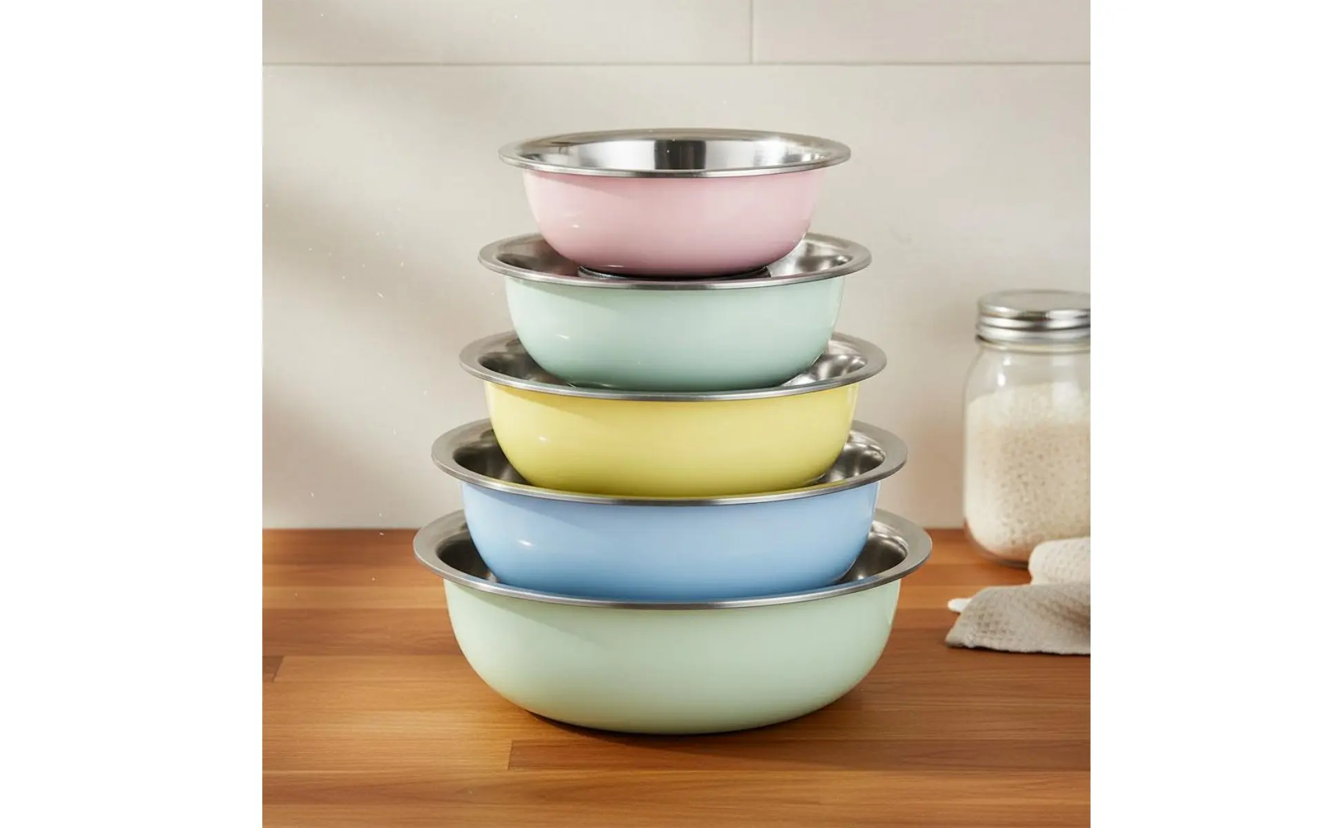 Juego de tazones de cocina coloridos para servir
