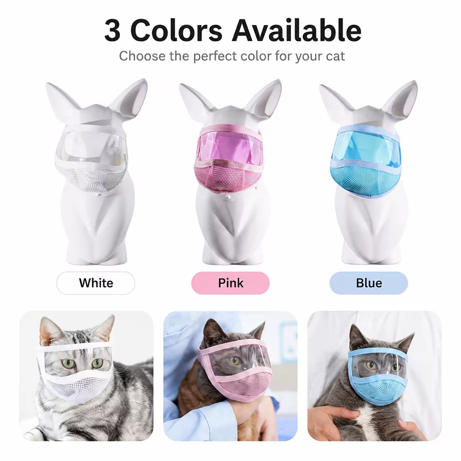 Máscara antimordiscos para gatos – Facilita corte uñas - imagen 5