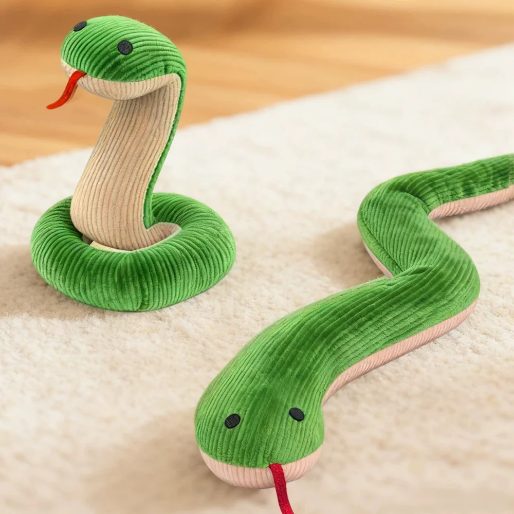 Juguete serpiente de peluche y cuerda con sonido para perros