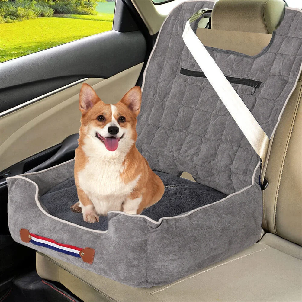 Asiento elevador coche para perros con cinturón – Impermeable