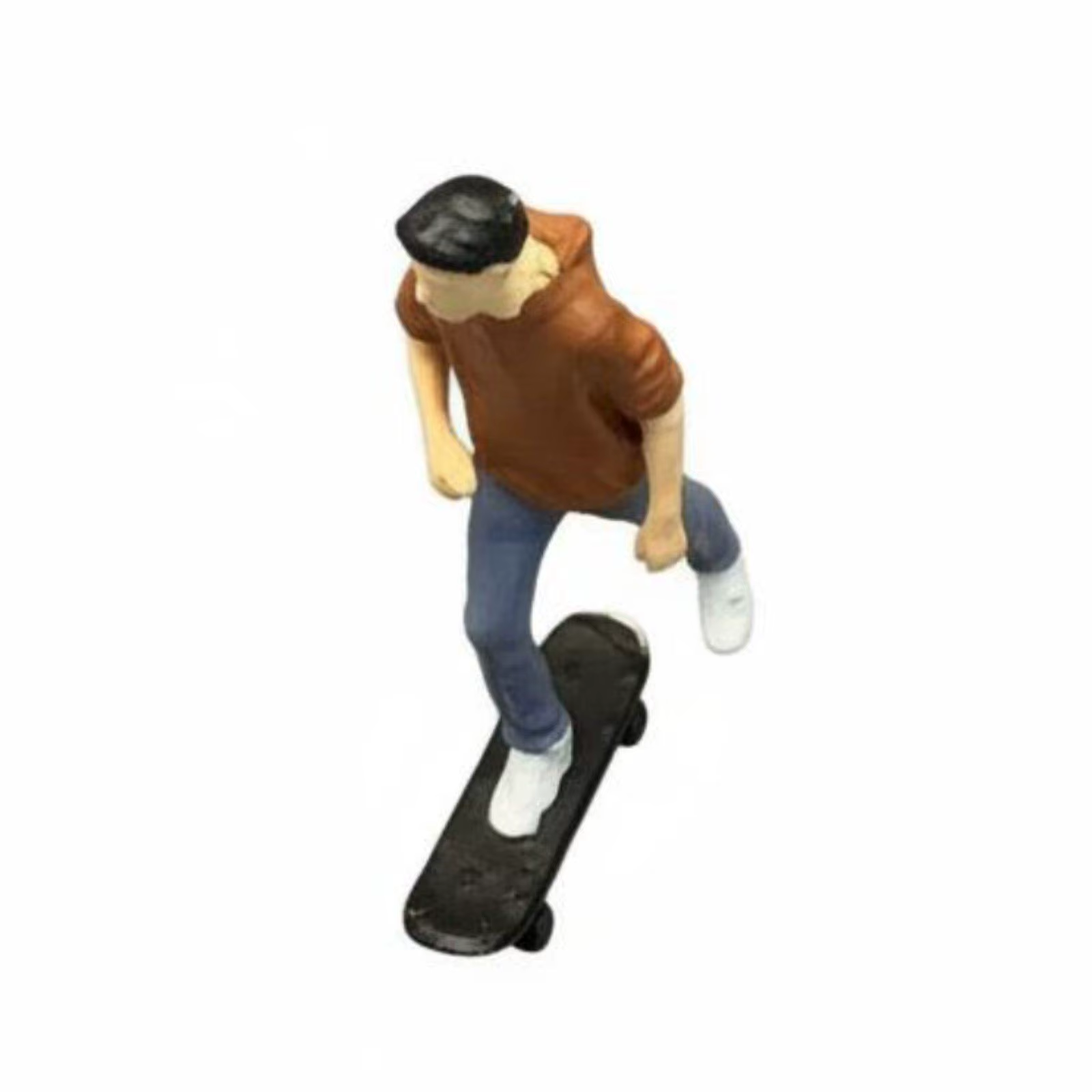 Figura de resina de skater con patineta en escala 1:64