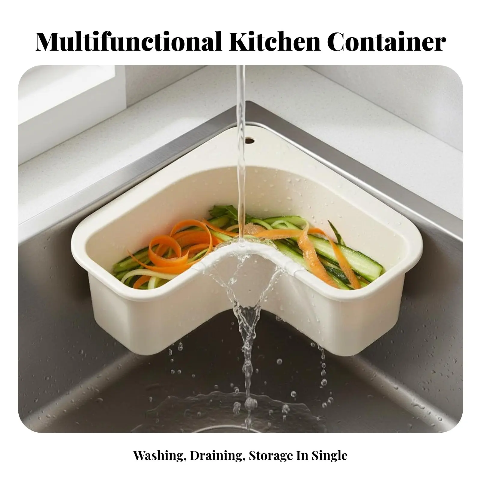 Colador de fregadero para verduras y desperdicios: fácil de usar - imagen 4