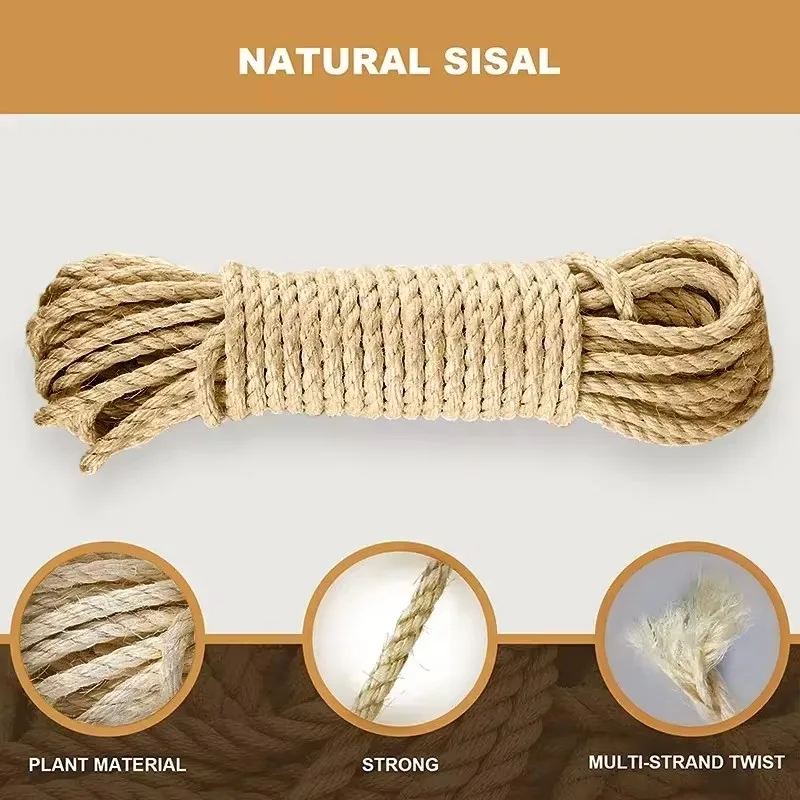 Cuerda de sisal para poste rascador de gatos - imagen 2