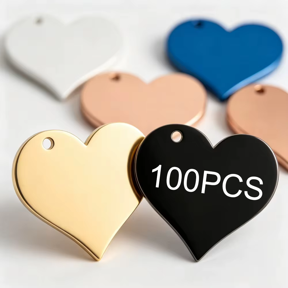 Placa identificación perro acero inoxidable - Forma corazón personalizable - imagen 4
