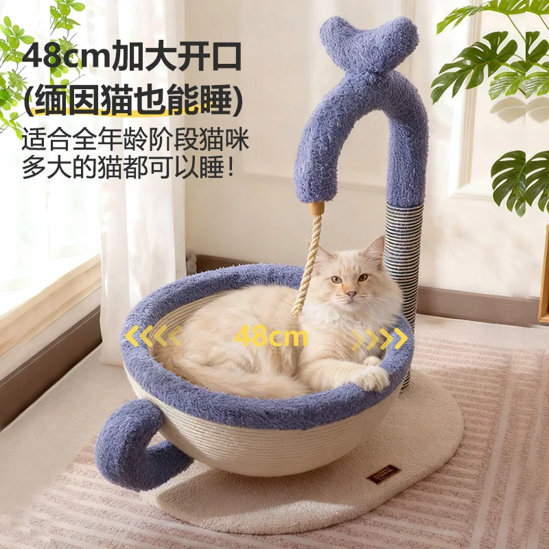 Nido con rascador de sisal para gatos: afila garras - imagen 3