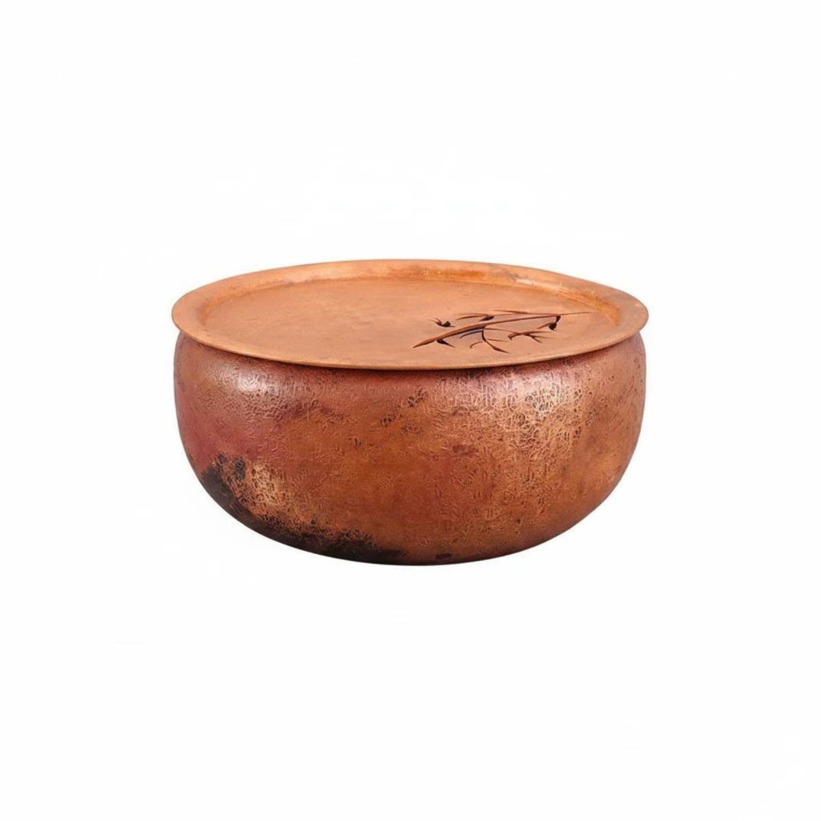 Tazón de cobre artesanal para gatos y perros – Cuenco decorativo con asa - imagen 3
