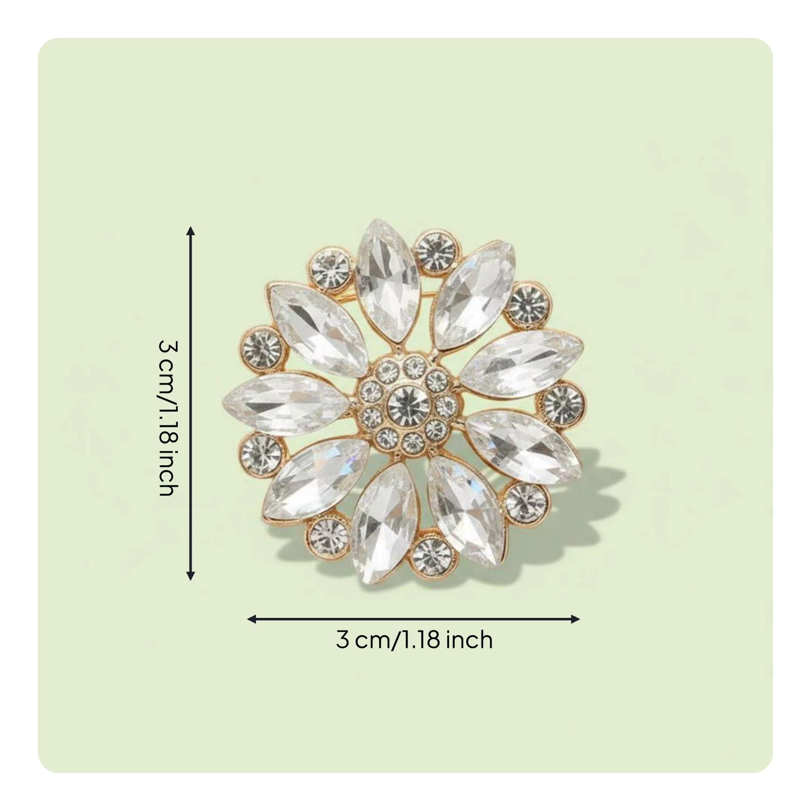 Botones de Cristal con Forma de Flor para Coser – Decorativos Grandes para Ropa - imagen 4