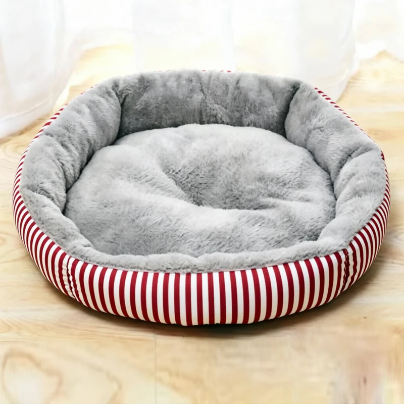 Cama nido de felpa cálida para gatos y perros pequeños