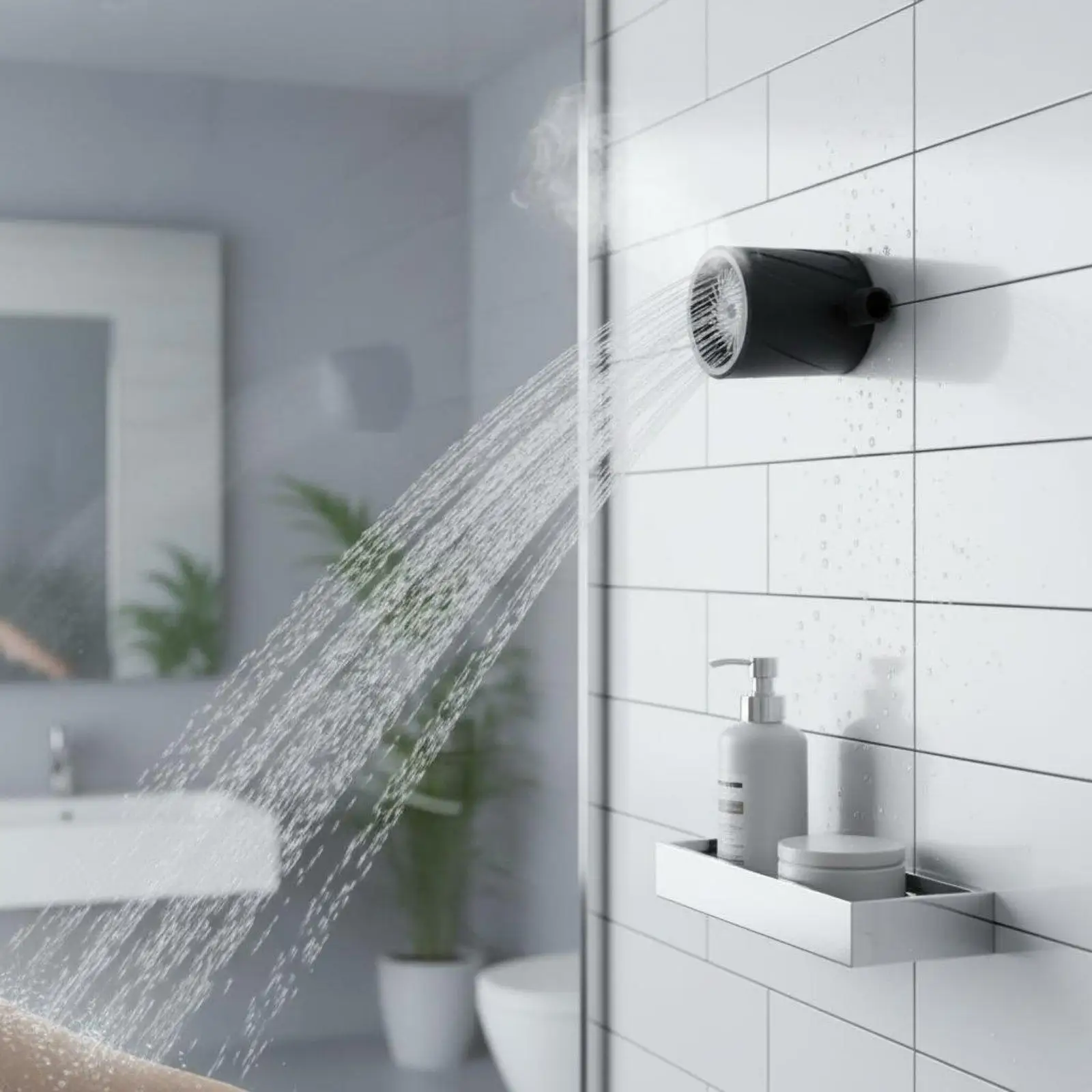 Cabezal de Ducha de Alta Presión con Mango Ergonómico – Rociador Manual PLA para Baño - imagen 2
