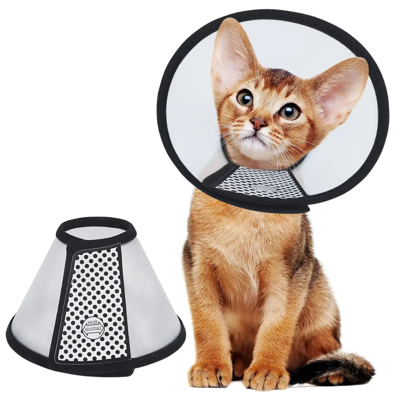 Collar antiarañazos impermeable tipo Elizabeth para gatos y perros - imagen 3
