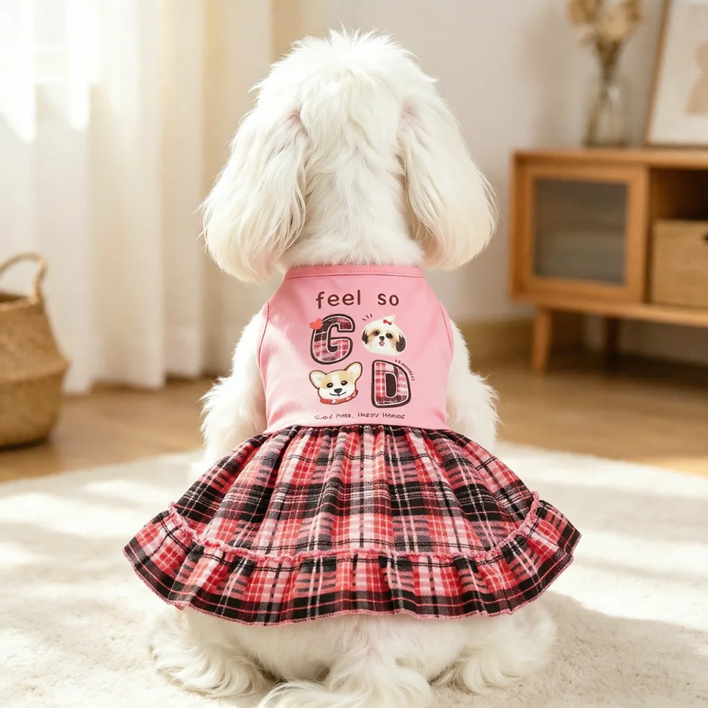 Vestido en mascota durante un paseo
