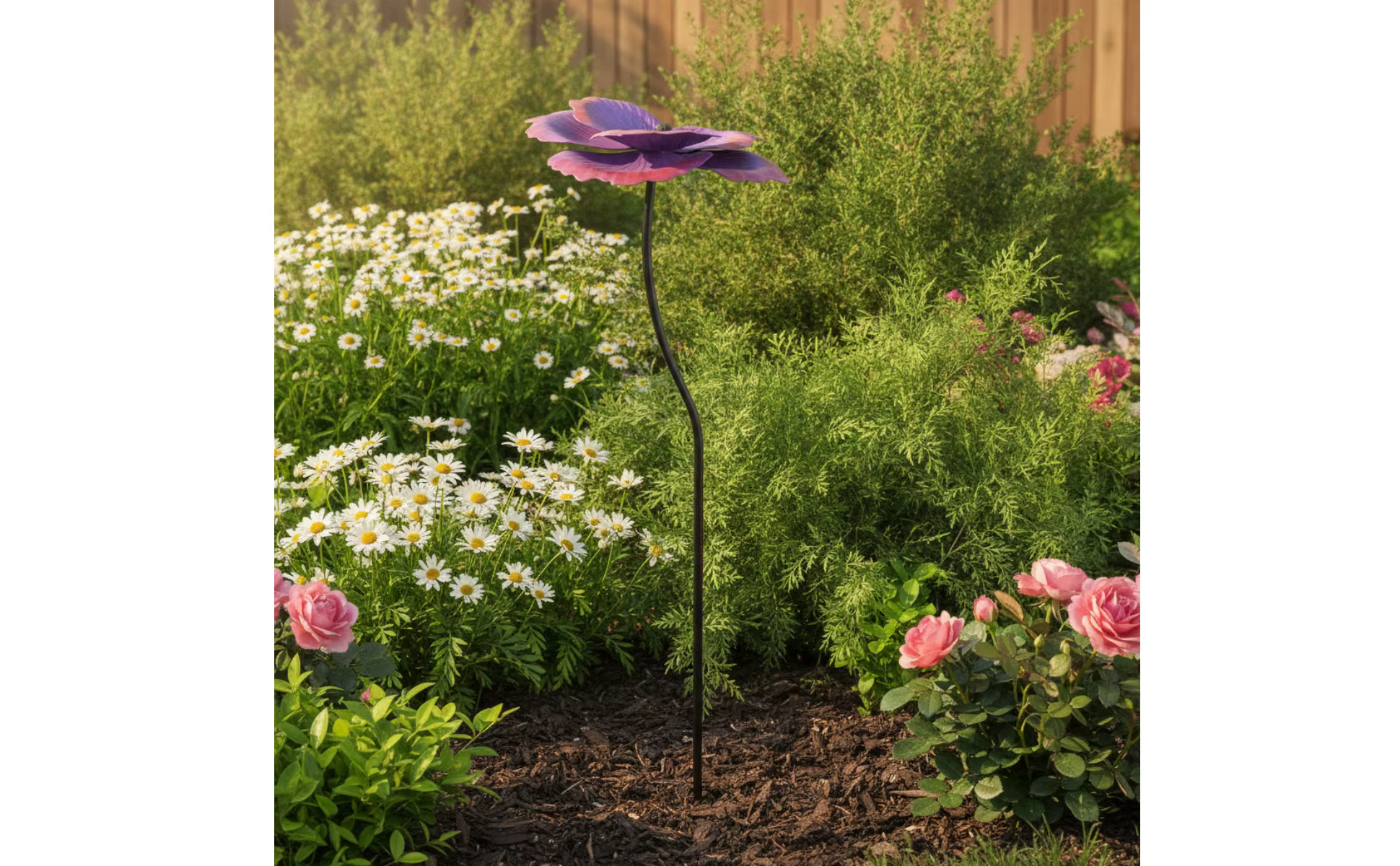 Adorno metálico para jardín de jardín