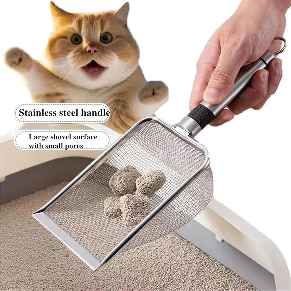 Pala para arena de gatos acero inoxidable – Resistente al óxido - imagen 3