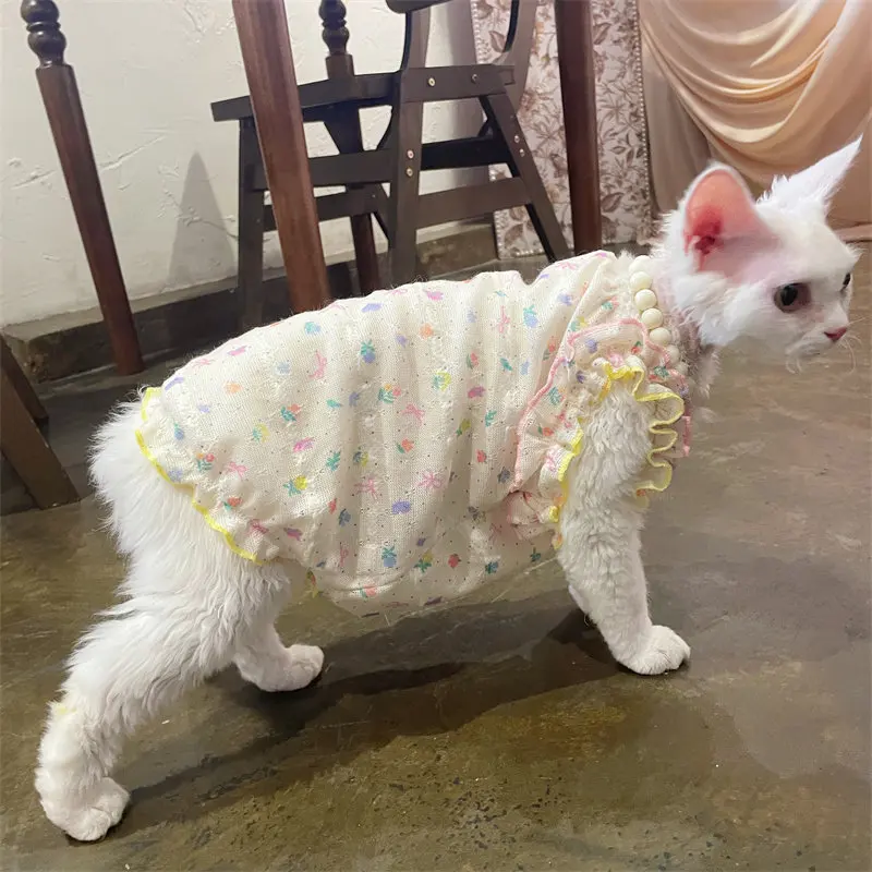 Vestido veraniego transpirable para gatos Sphynx - imagen 3