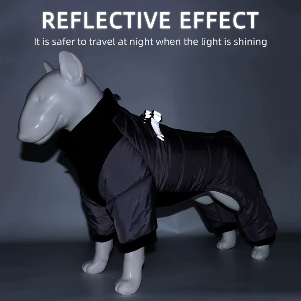 Impermeable para perros pequeños con anillo D reflectante