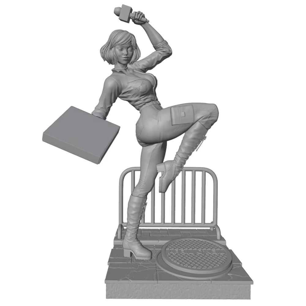 Miniatura GK resina gris DIY, sin pintar y sin montar