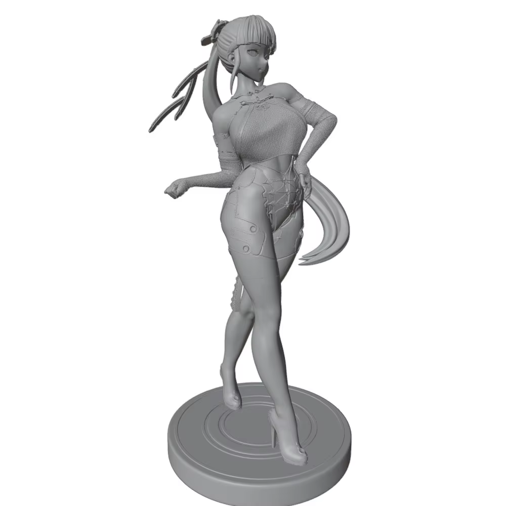 Kit modelo resina 1/24 75mm figura chica 3D sin pintar
