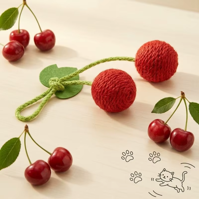 Pelota chirriante para gatos – Resistente a mordiscos y limpia dientes - imagen 3