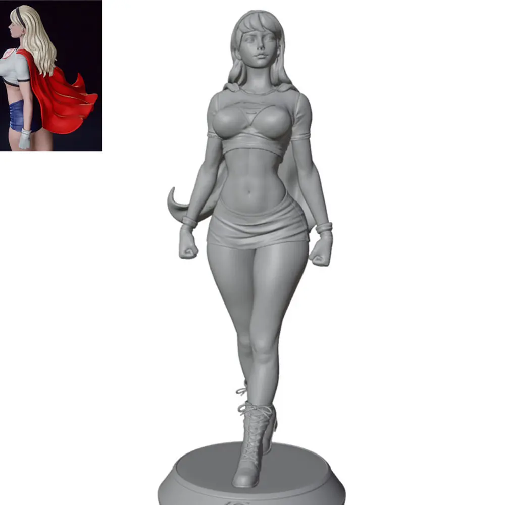 Vista frontal de la figura mitológica en resina
