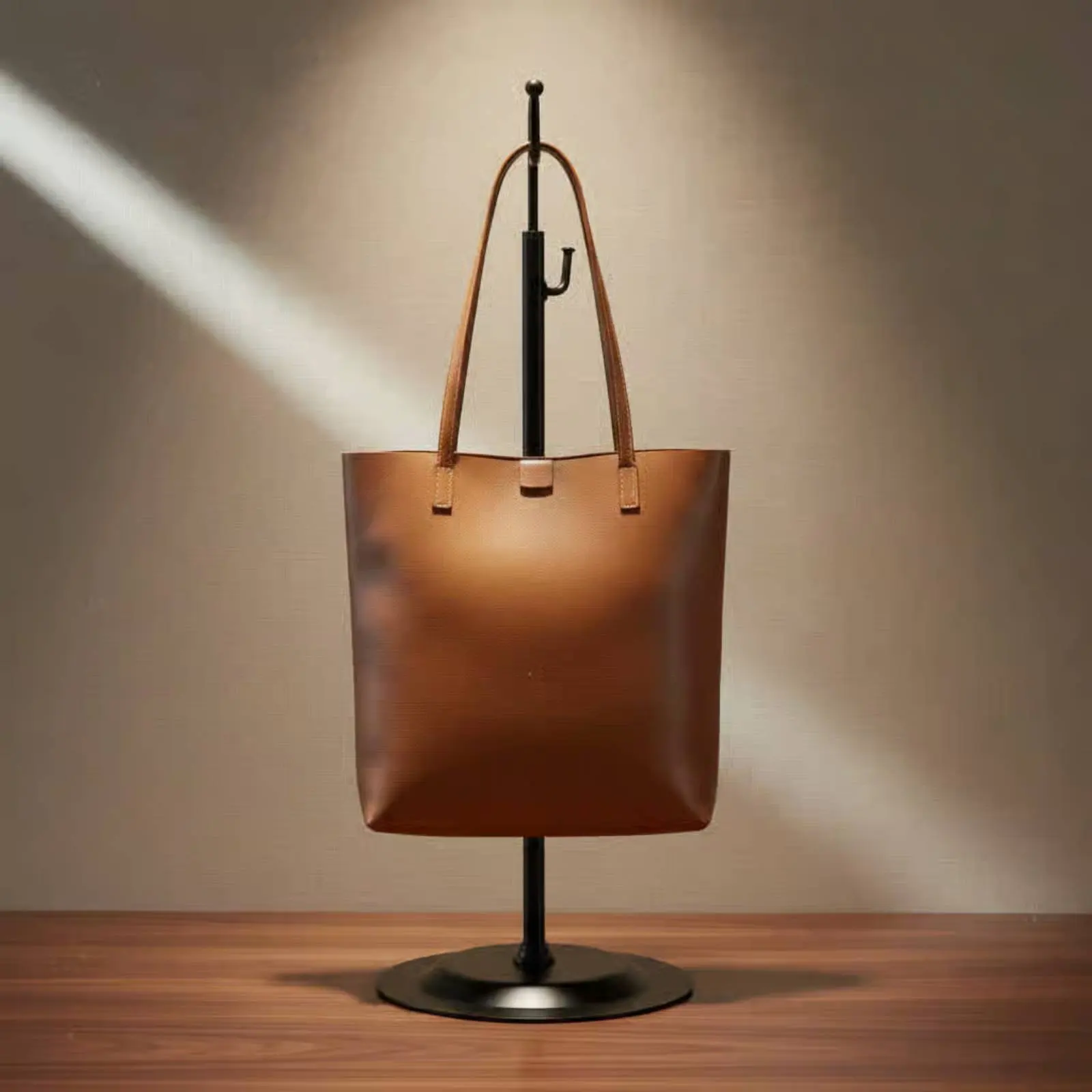 Exhibidor de bolsos con soporte metálico estable para comercios - imagen 4