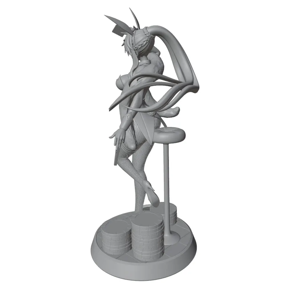 Figura de anime GK gris en impresión 3D, sin montar ni pintar DIY - imagen 3