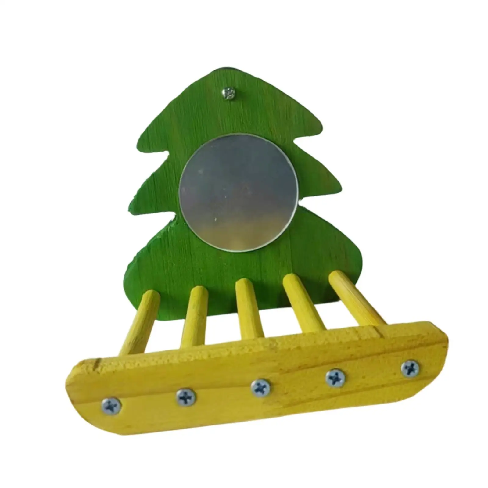 Percha para loros con espejo interactivo – Juguete y soporte para jaula - imagen 4