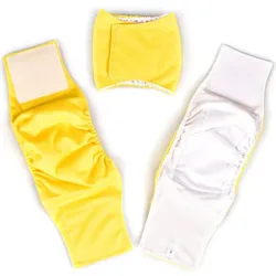 Pañal reutilizable para perro macho – Braga abdominal lavable