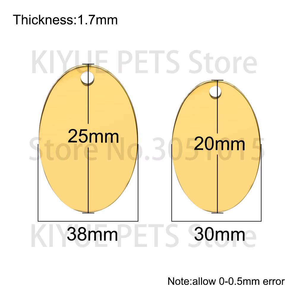 Placa de identificación para perros efecto espejo personalizable - imagen 2