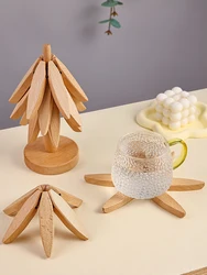 Manta térmica plegable para gatos y perros – Diseño árbol con base madera