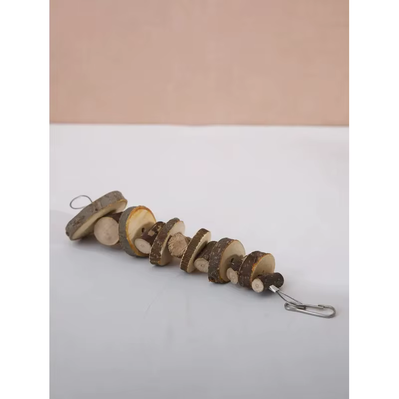 Juguete masticable de madera de manzana para roer hámster y conejo - imagen 2