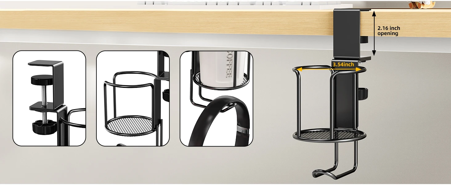 Portavasos anticaída para mesa