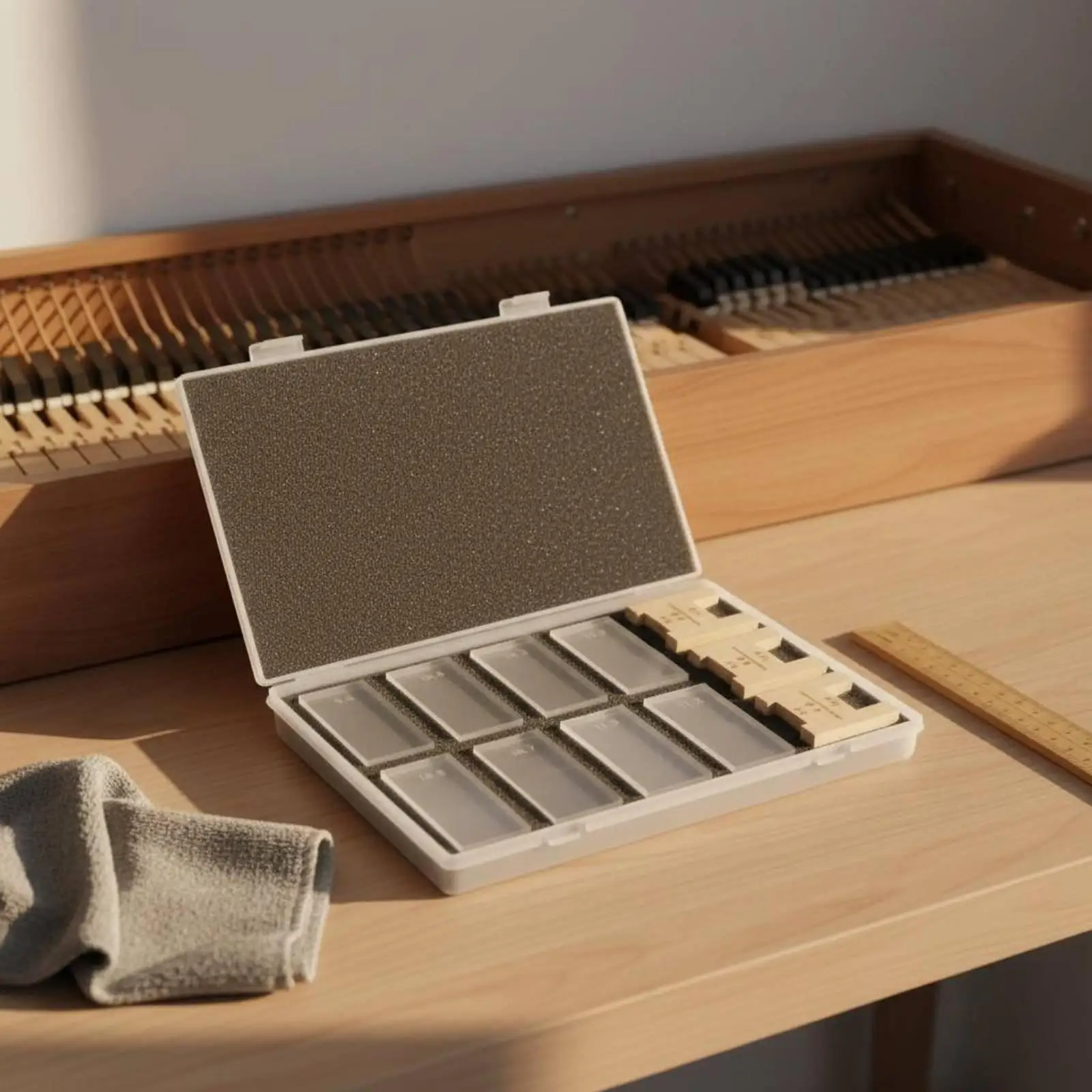 Medidor profundidad teclas piano – Herramienta para piano de cola y vertical - imagen 3