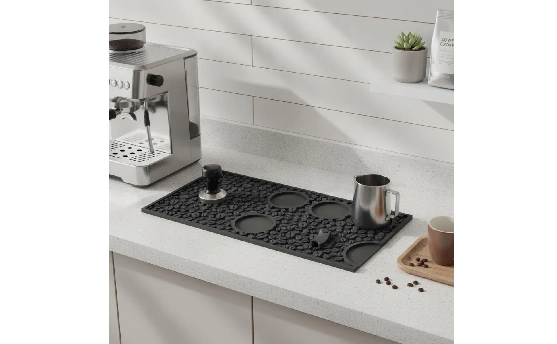 Alfombrilla protectora para preparar café espresso