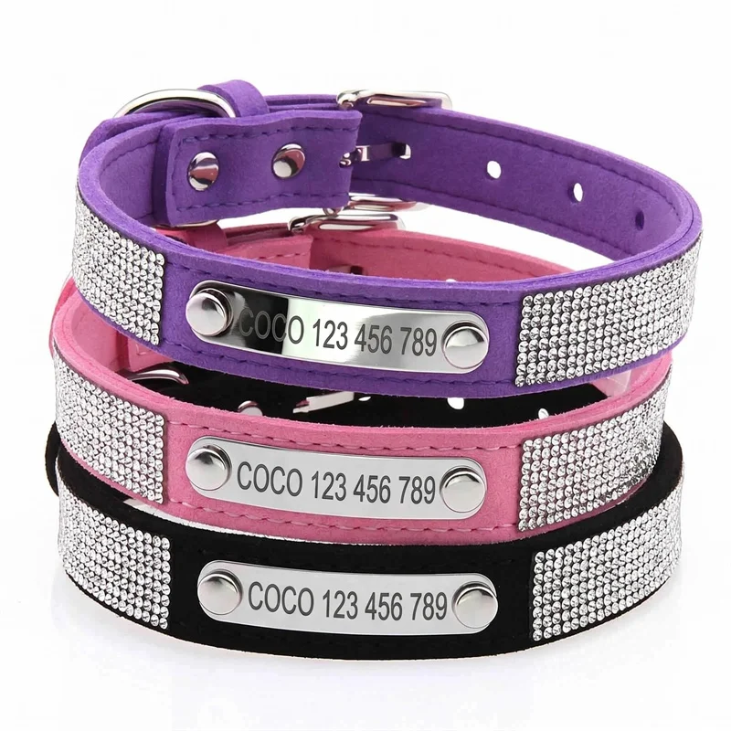 Collar antipérdida personalizado para perro y gato con teléfono
