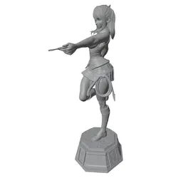Figura de mujer en resina para modelismo, sin pintar