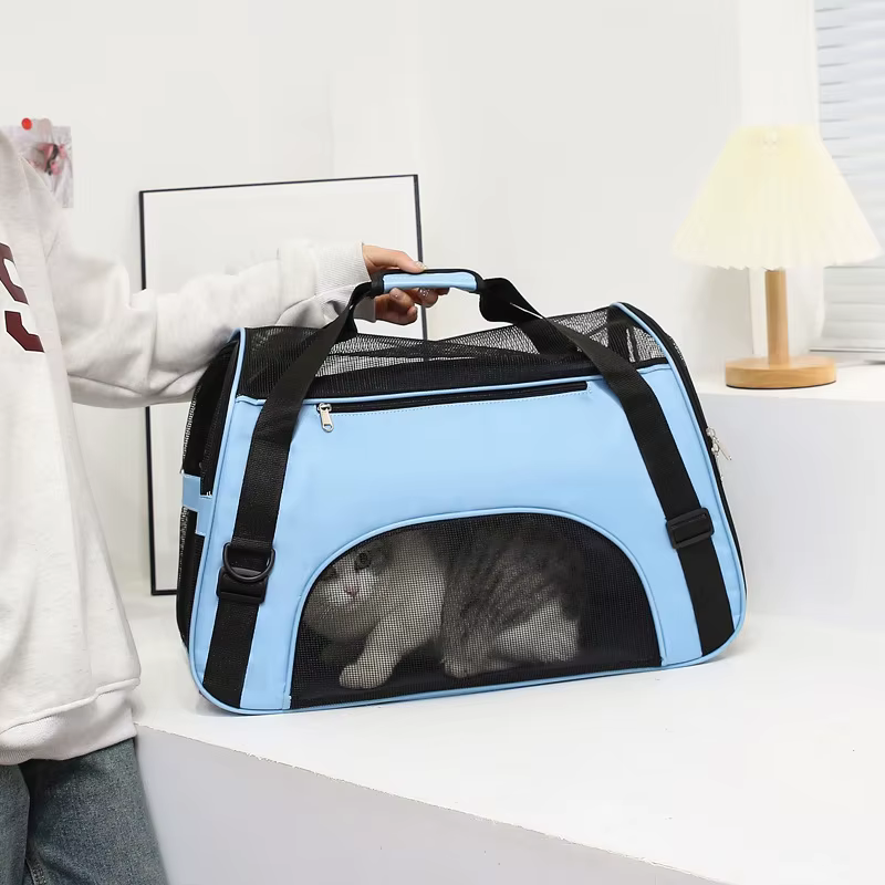 Bolsa de transporte plegable para gato y perro – Malla transpirable - imagen 3