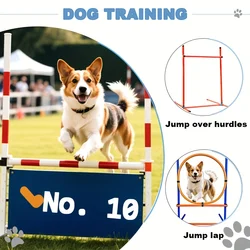 Circuito de Agilidad para Perros – Set de Obstáculos y Anillos Ajustables para Jardín