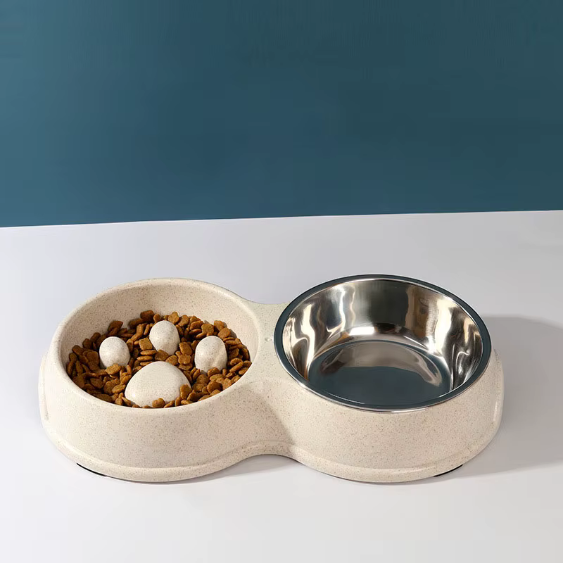Comedero doble antideslizante para perros y gatos pequeños y medianos