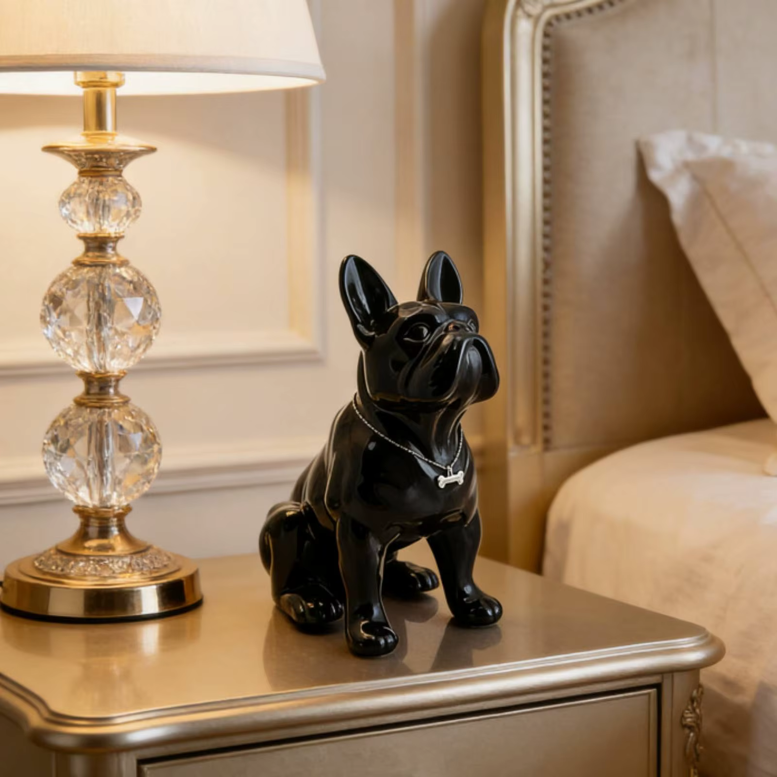 Estatua Decorativa de Bulldog Francés – Figura para Hogar de Perros - imagen 2