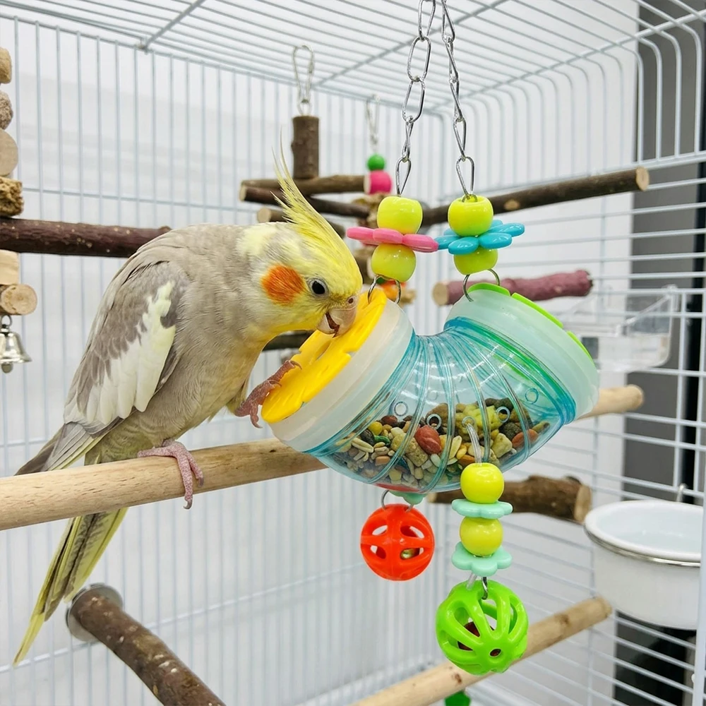 Juguete interactivo para loros: túnel colgante y bolas de morder - imagen 4