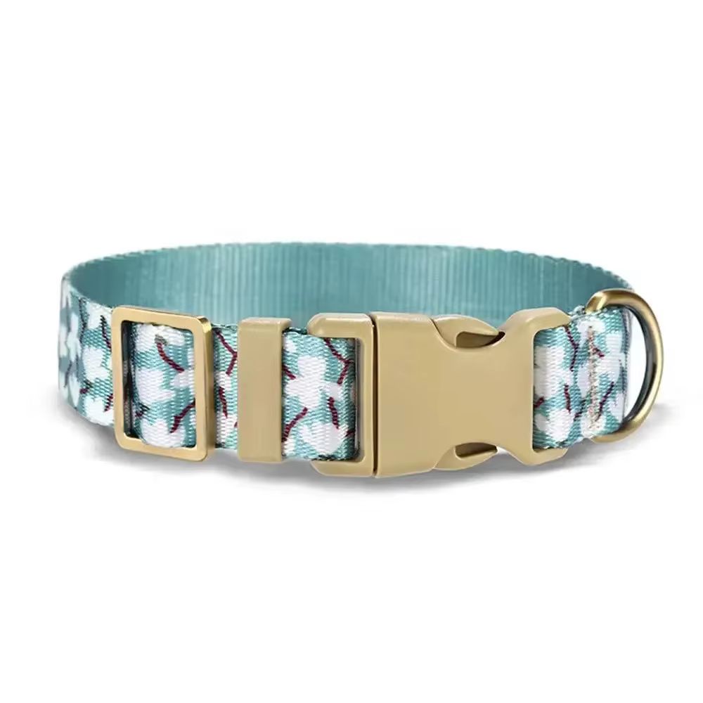 Collar personalizado floral ajustable en nailon suave para perro y gato - imagen 5